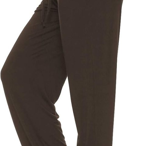 Women Yoga Pants Wide Leg Comfy Drawstring Loose Straight Lounge Running Workout Legging