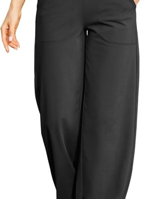 Wide Leg Pants for Women Loose Yoga Pants with Pockets Petite/Regular/Tall Stretch Casual Lounge Pants